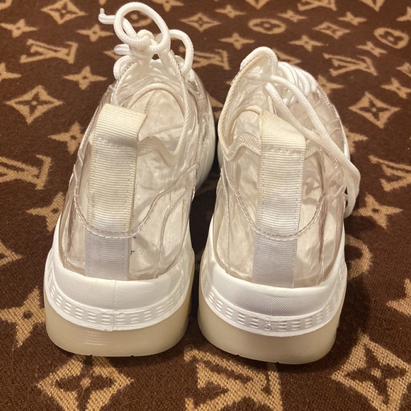 Clear PVC White Womans Sneakers - Picture 4 of 8